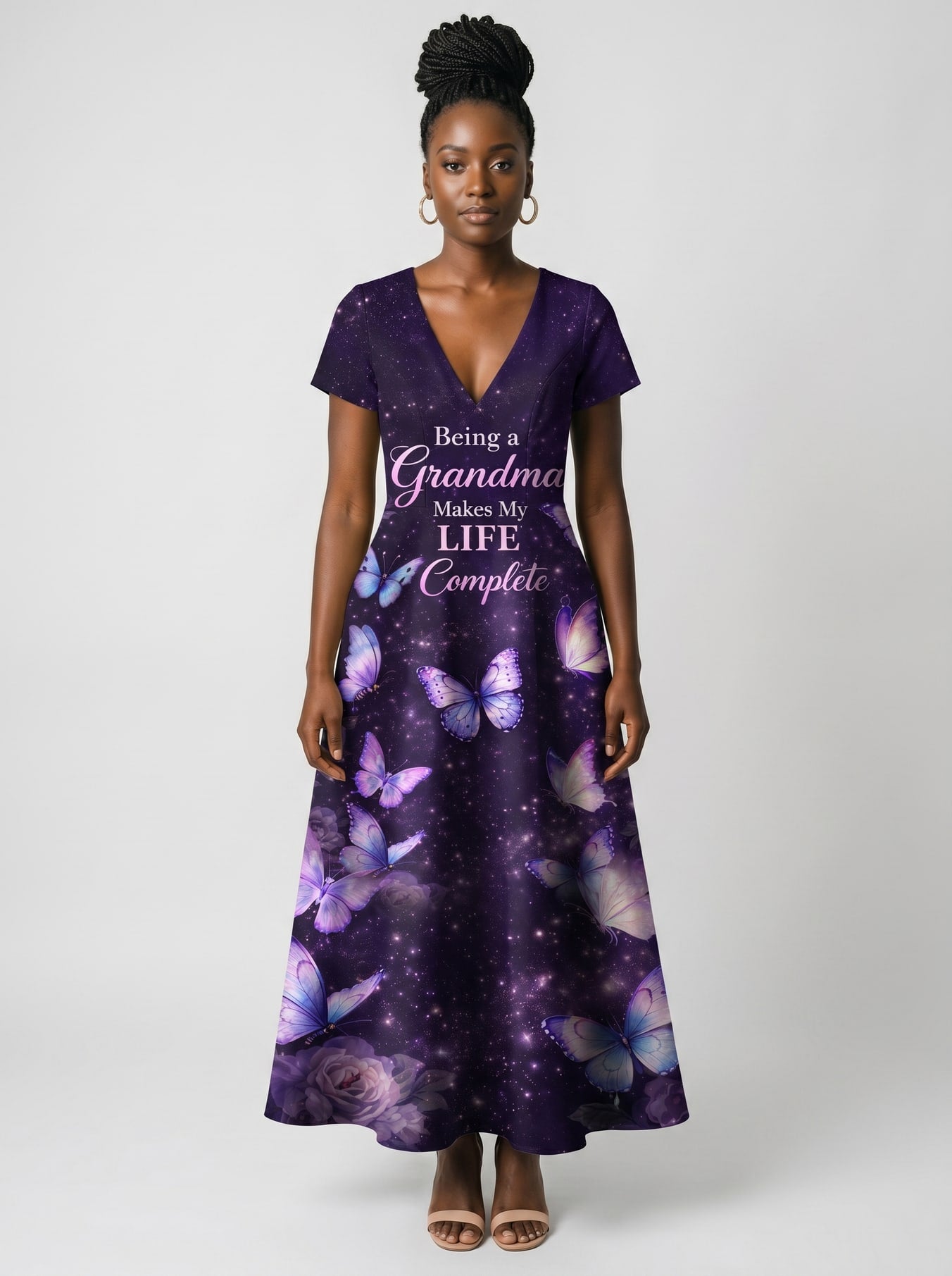 "Nyamekye" Short Sleeve Maxi Dress