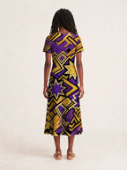 "Sheba" V Neck Midi Dress Promo