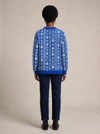 "Oshun Royal Blue" Sweatshirt — back view on model