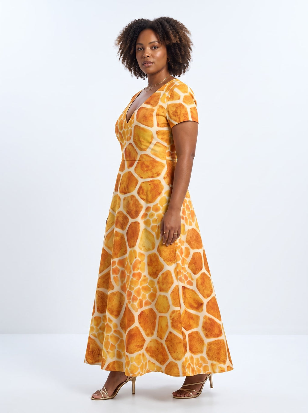 "Twiga" Short Sleeve Maxi Dress