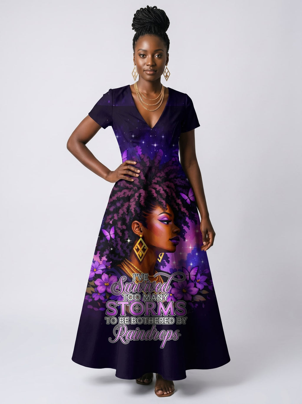 Storm Short Sleeve Maxi Dress Promo