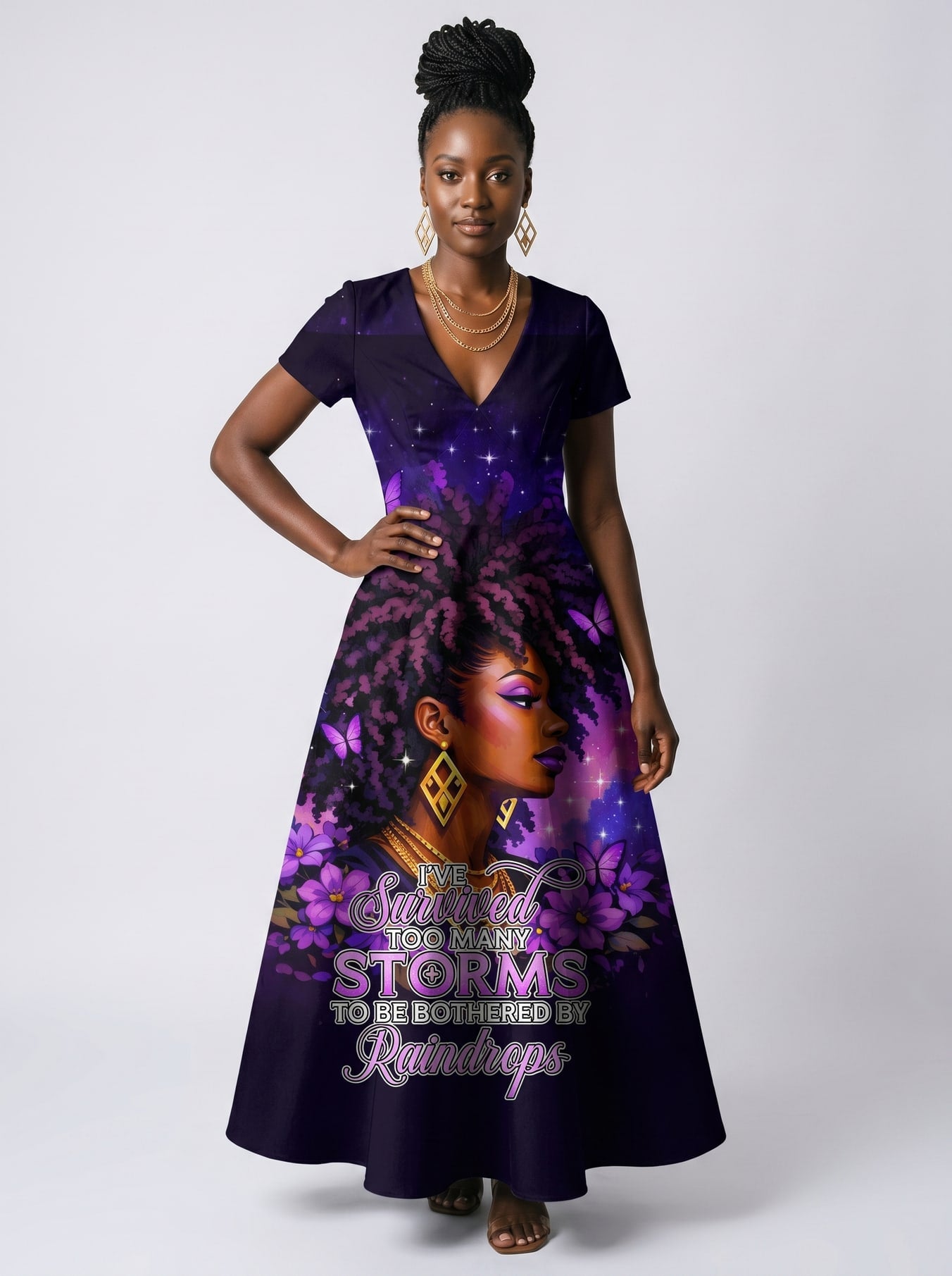 Storm Short Sleeve Maxi Dress