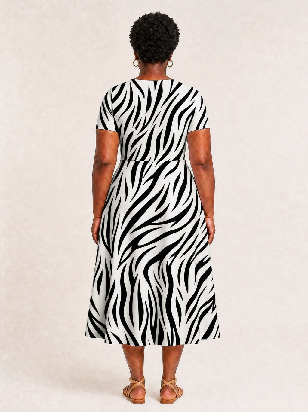 "Milia" V Neck Midi Dress Promo