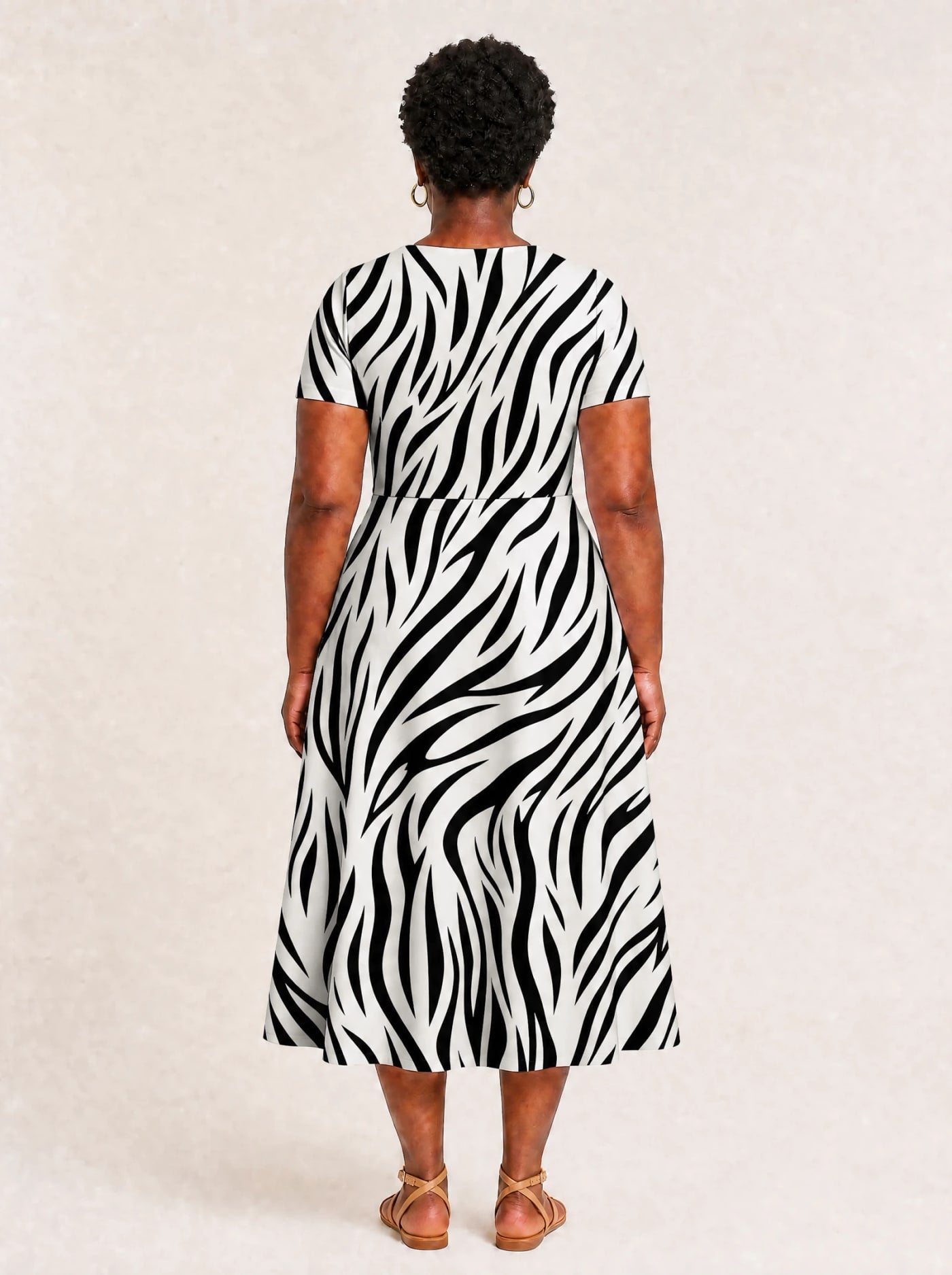 "Milia" V Neck Midi Dress Promo