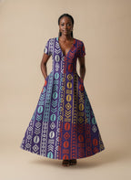"Oshun Zamani" Short Sleeve Maxi Dress