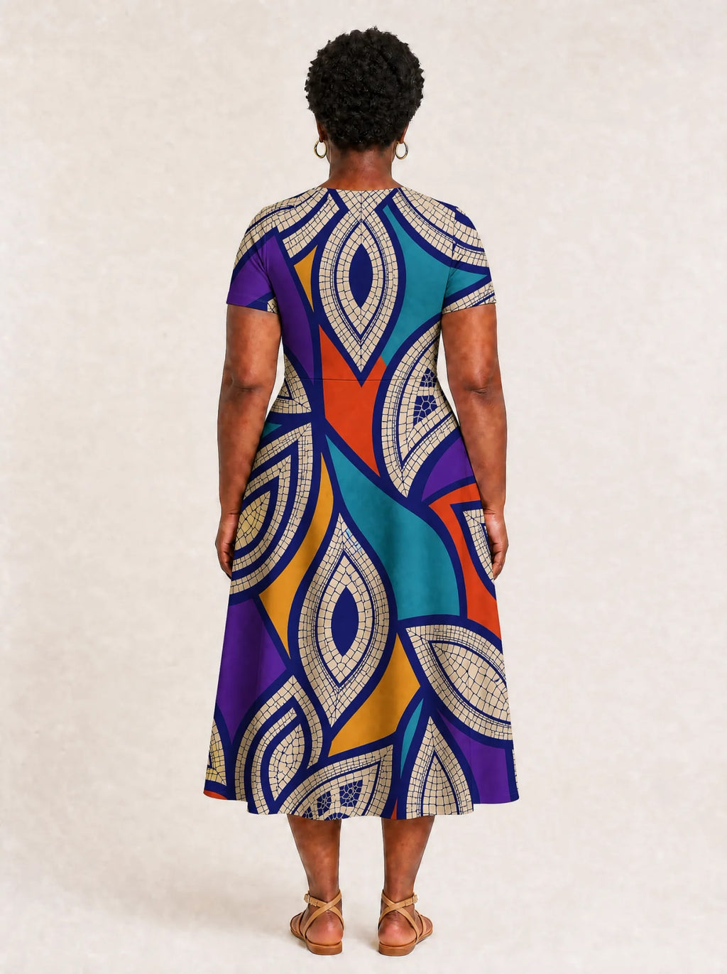 "Johari" V Neck Midi Dress Promo