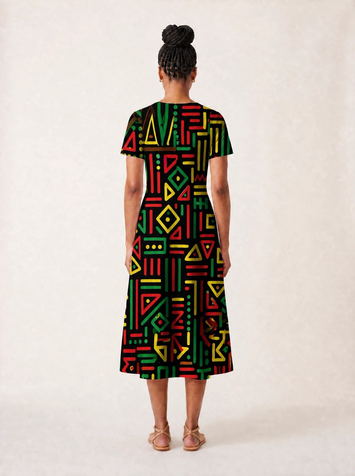 "Nairobi" V Neck Midi Dress Promo
