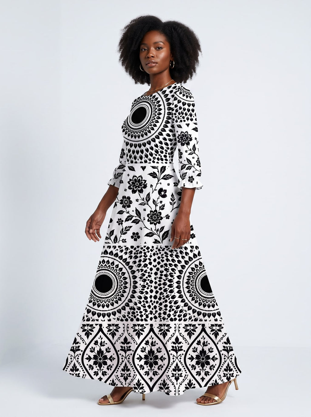 "Mwanga" Long Sleeve Maxi Dress Promo