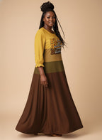 Black Excellence Long Sleeve Maxi Dress