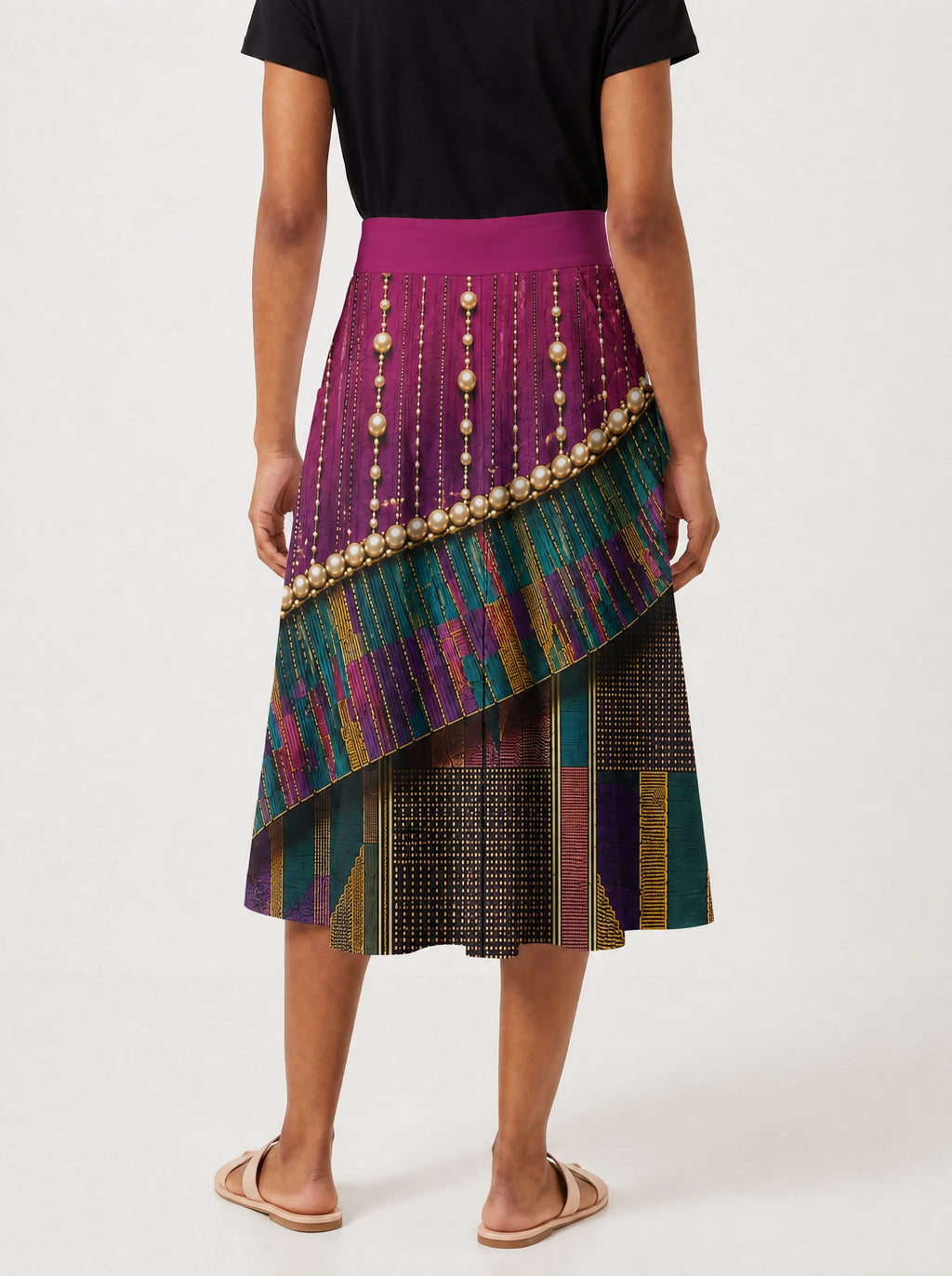 "Lulu" Twirl Skirt — back view on model