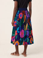 "Bustani" Twirl Skirt — cropped back view on model
