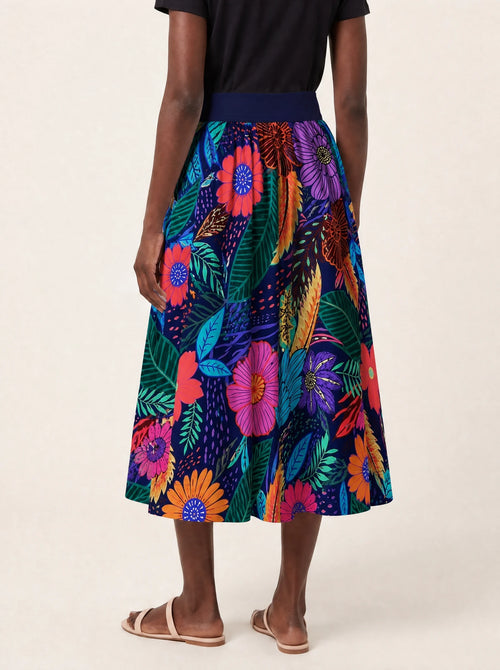 "Bustani" Twirl Skirt — cropped back view on model