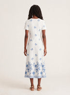 "Buluu" V Neck Midi Dress — side