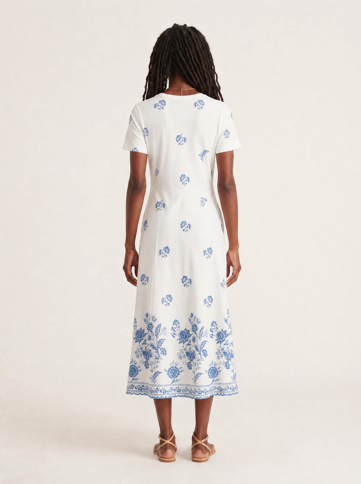 "Buluu" V Neck Midi Dress — side