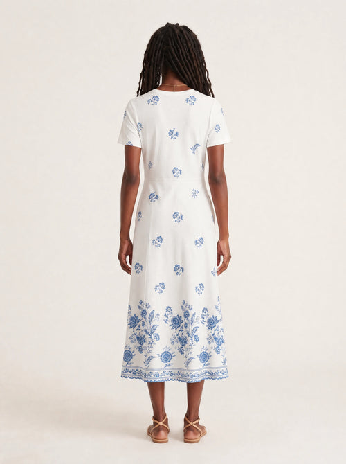 "Buluu" V Neck Midi Dress — side