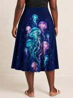 "Bahari" Twirl Skirt — cropped back view on model