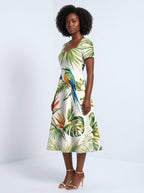 "Ndege" Sweetheart Midi Dress