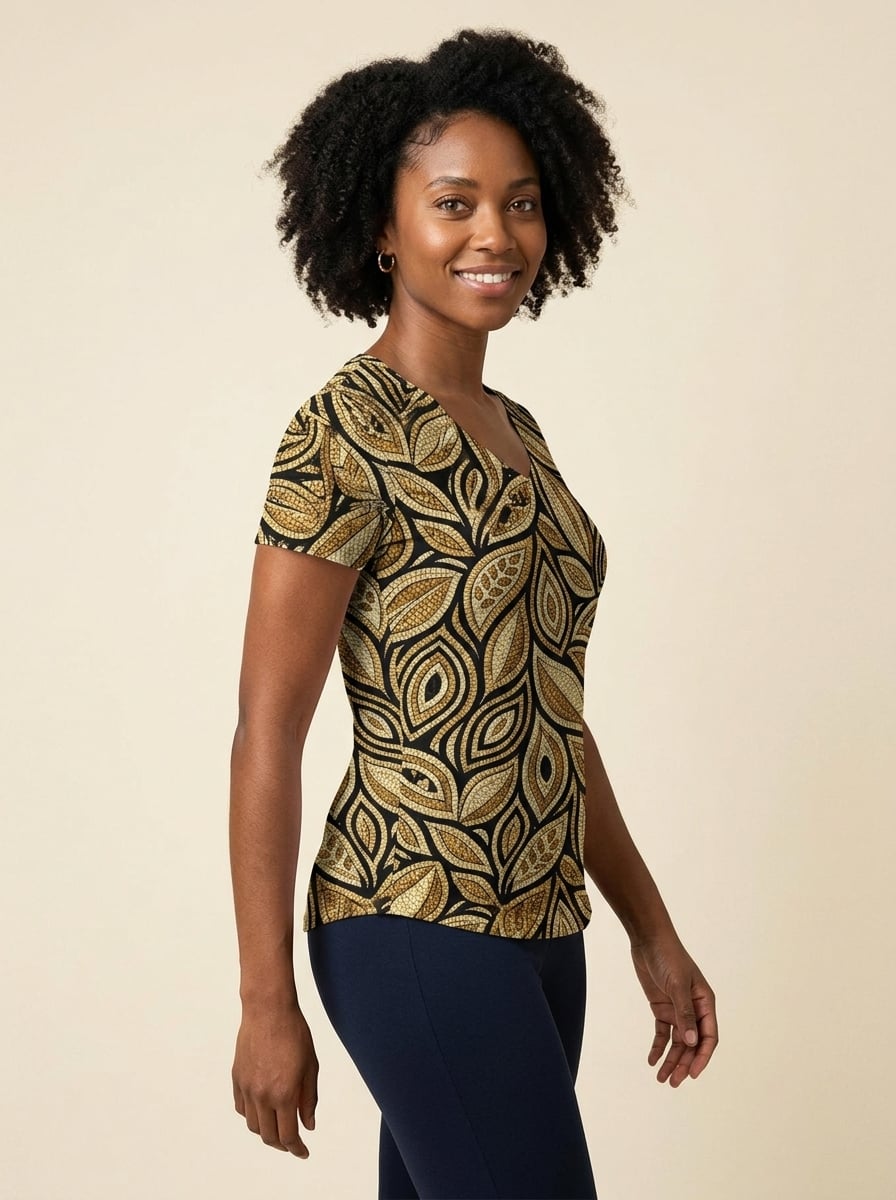 Ashanti V-Neck T-Shirt
