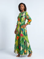 "Msitu" Long Sleeve Maxi Dress
