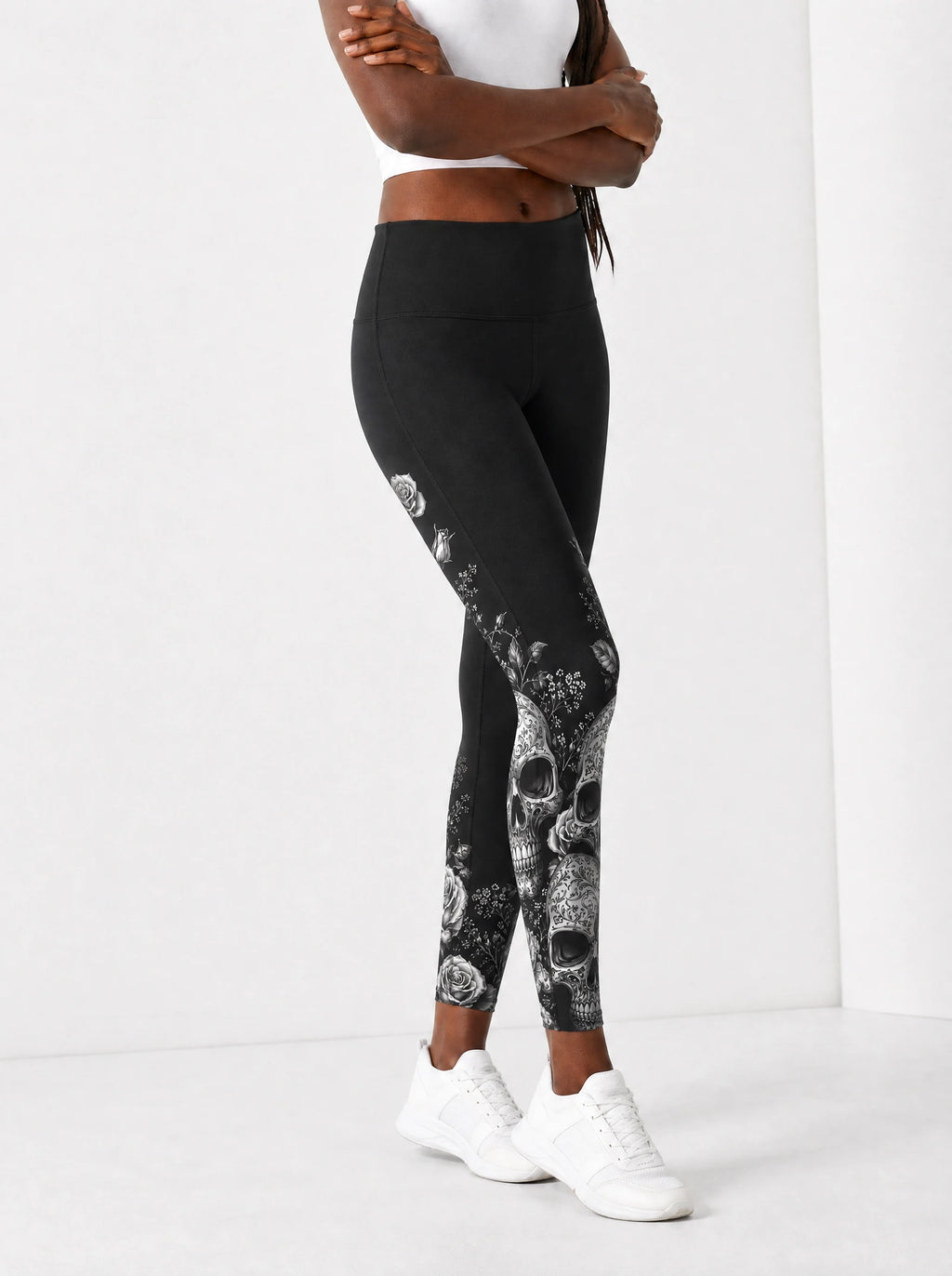 "Mizimu" Leggings — side view on model, walking