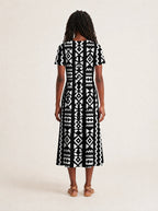 "Kuba" V Neck Midi Dress Promo
