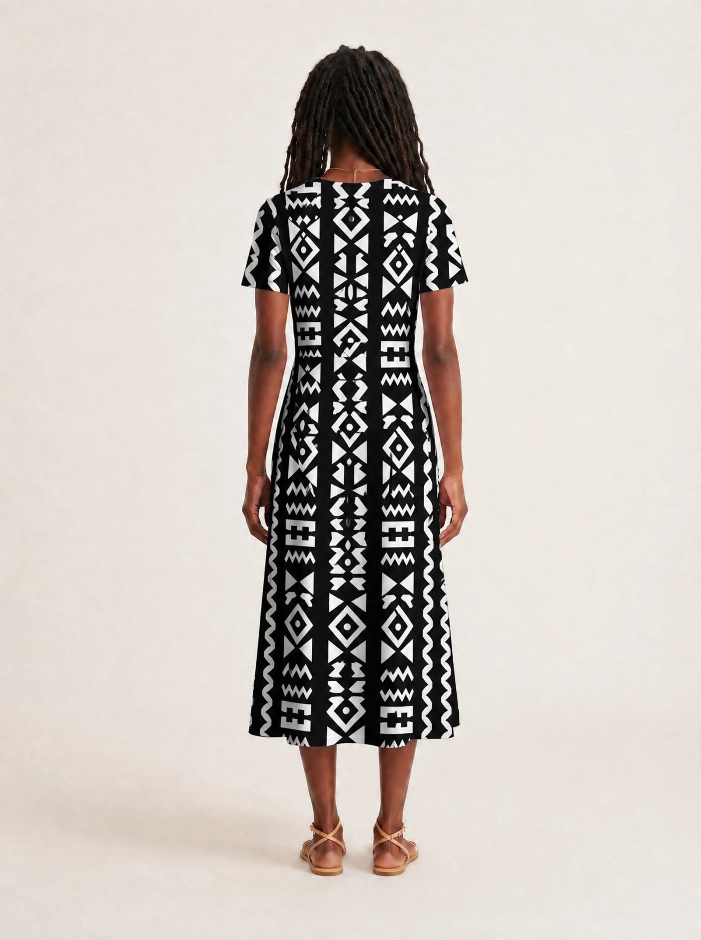 "Kuba" V Neck Midi Dress Promo