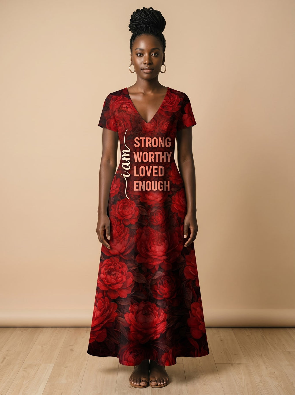 "Tosha" Short Sleeve Maxi Dress