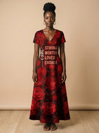 "Tosha" Short Sleeve Maxi Dress