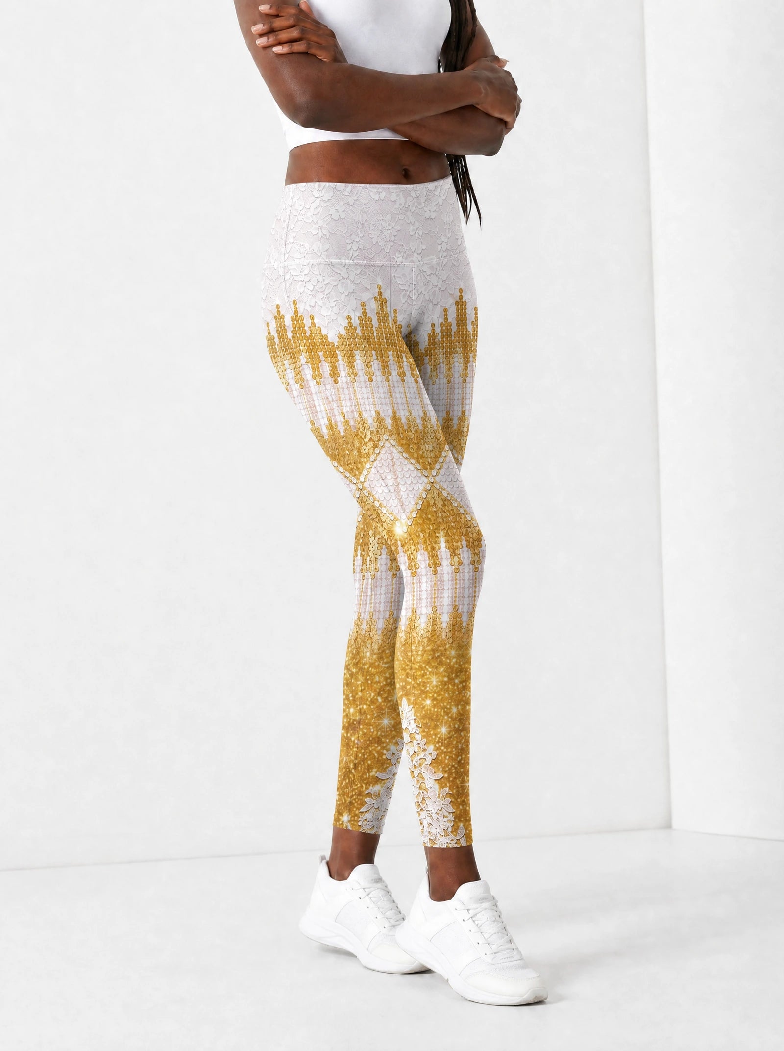 "Mwangaza" Leggings — side view on model