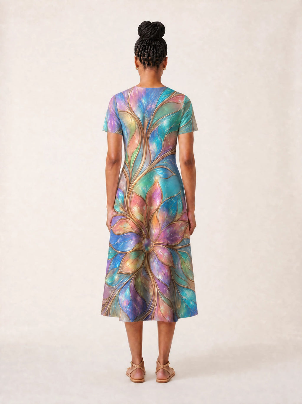 "Almasi" V Neck Midi Dress Promo