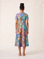 "Almasi" V Neck Midi Dress Promo