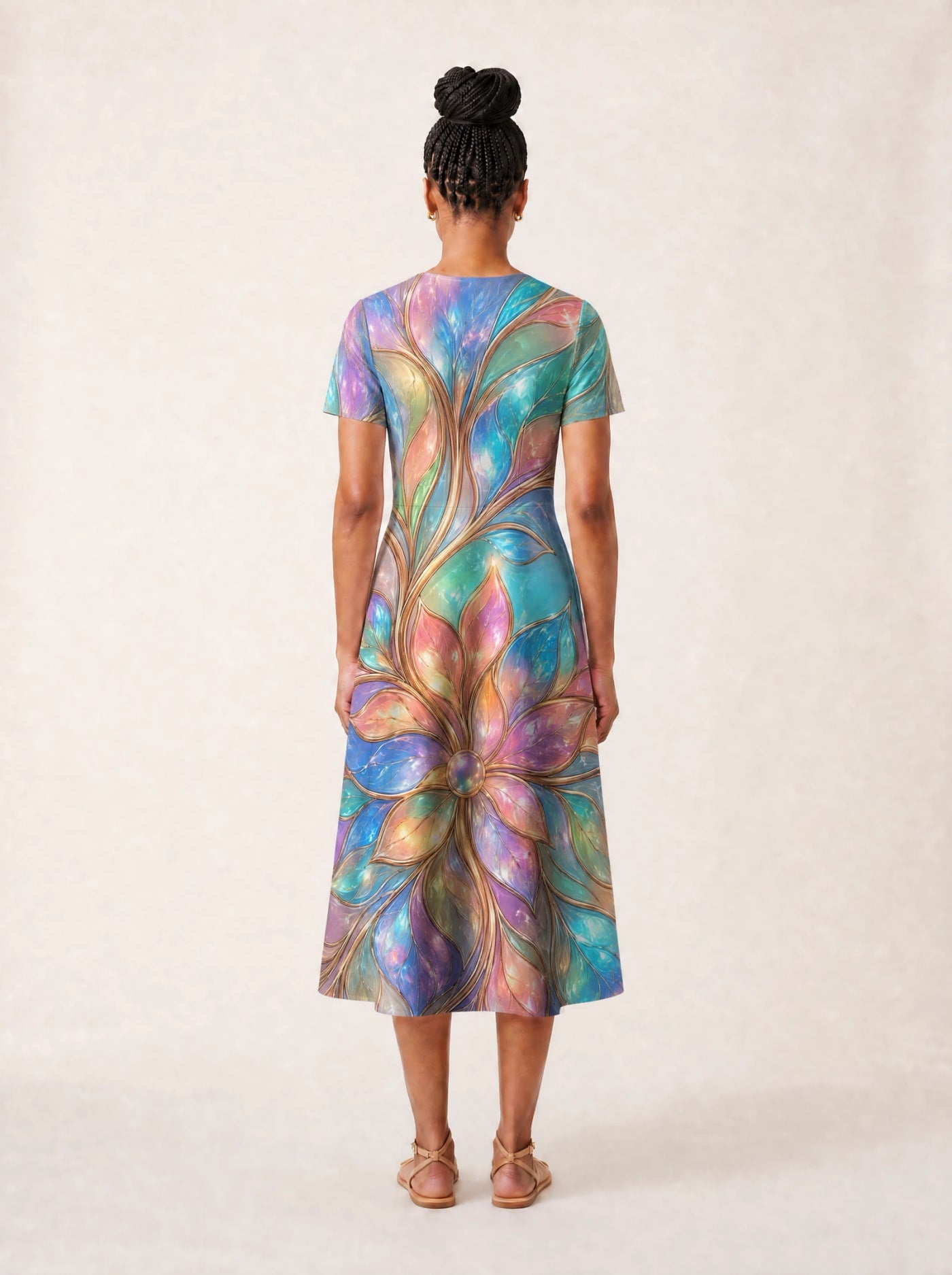 "Almasi" V Neck Midi Dress Promo