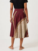 "Tapa" Twirl Skirt — back view on model