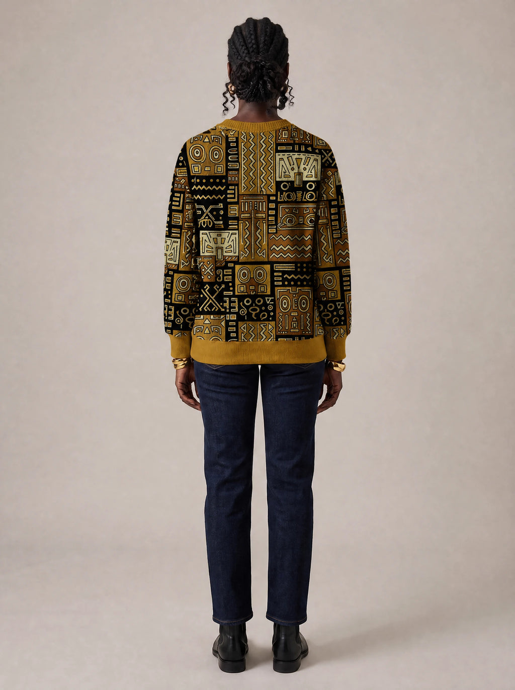 "Sankofa" Sweatshirt — back view on model