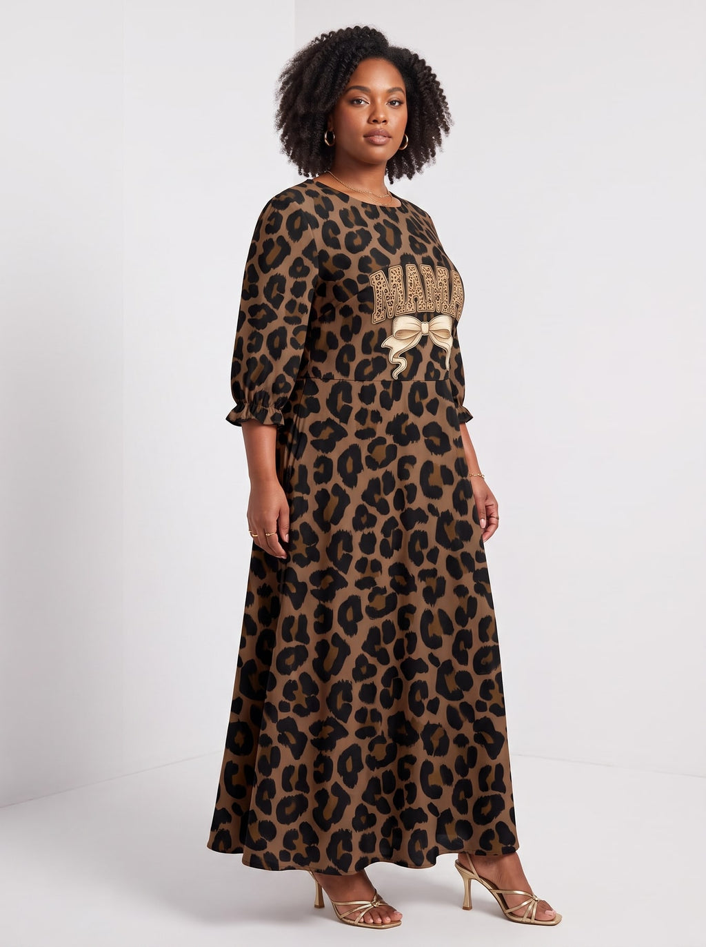 "Mama" Long Sleeve Maxi Dress