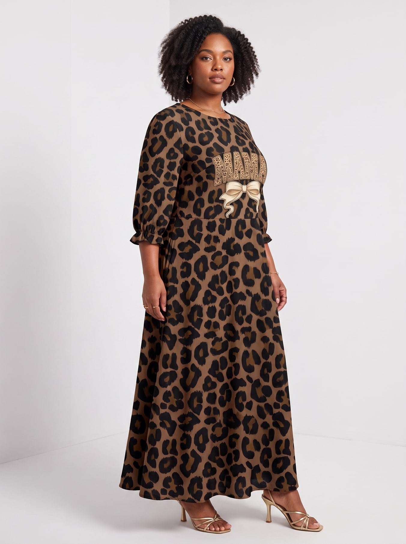 "Mama" Long Sleeve Maxi Dress
