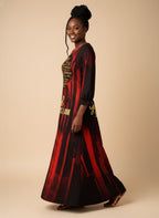 "Asante" Long Sleeve Maxi Dress