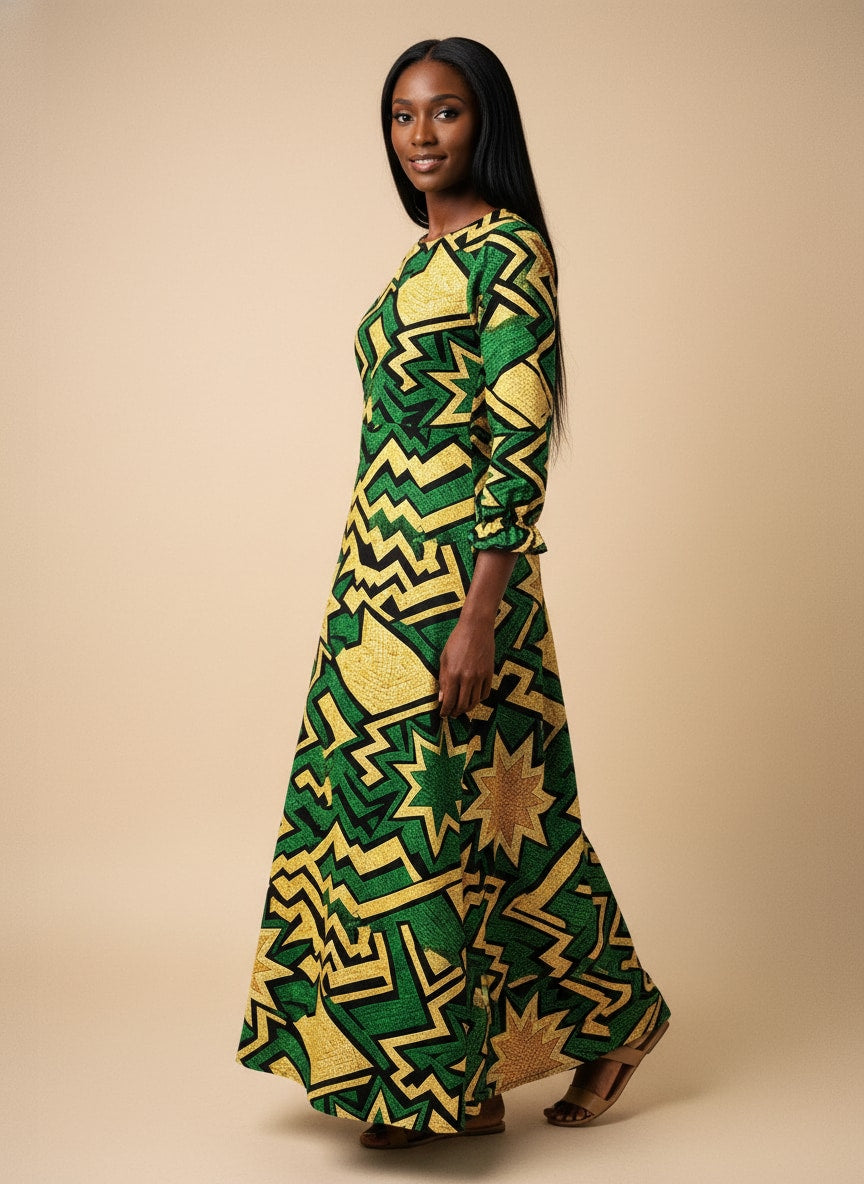 Emerald Sheba Long Sleeve Maxi Dress