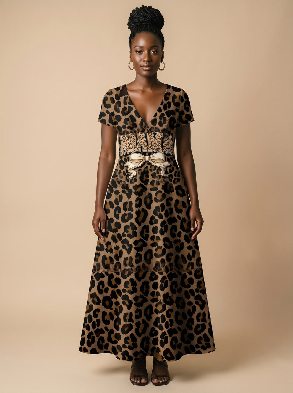 "Mama" Short Sleeve Maxi Dress