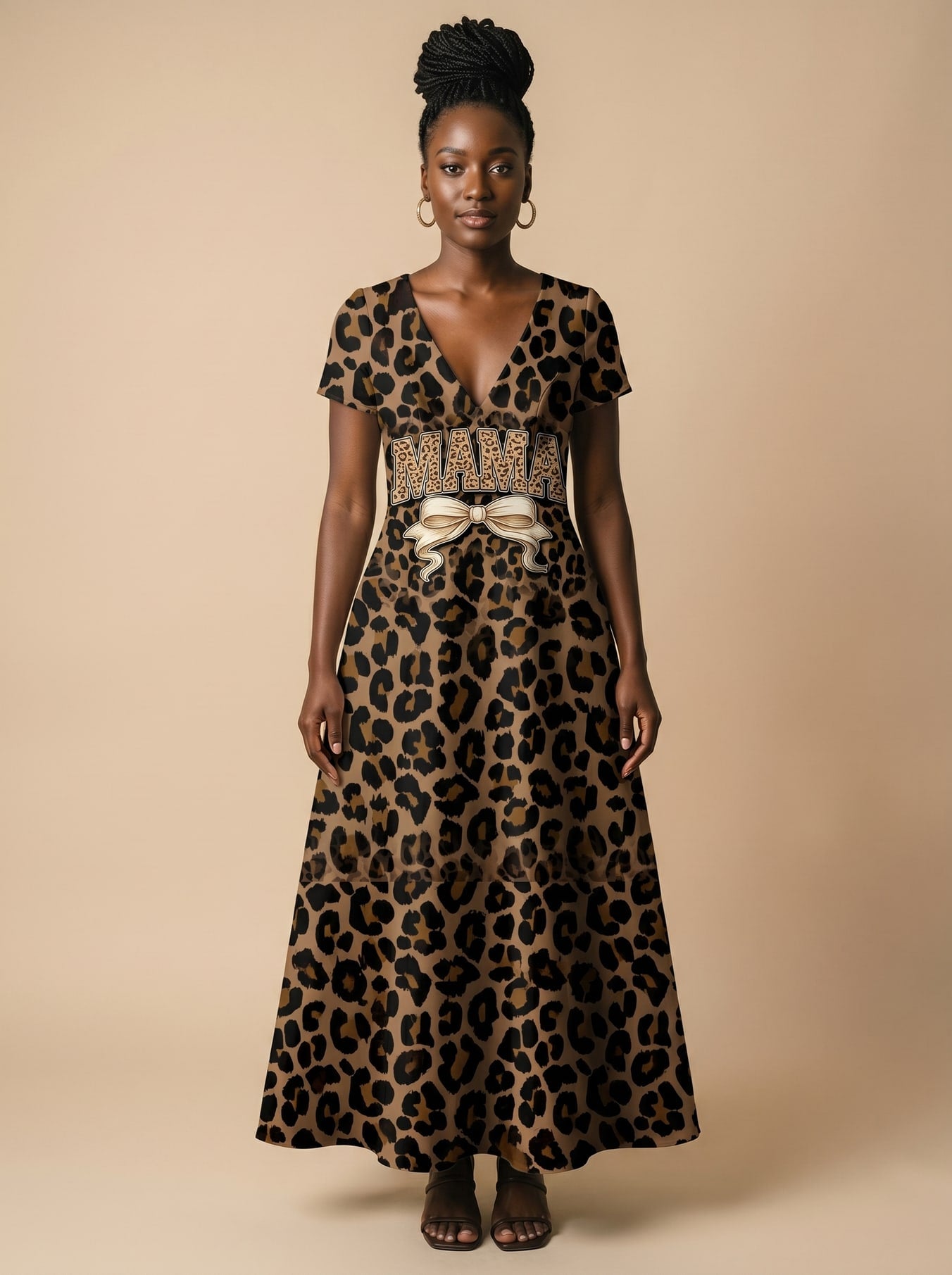 "Mama" Short Sleeve Maxi Dress