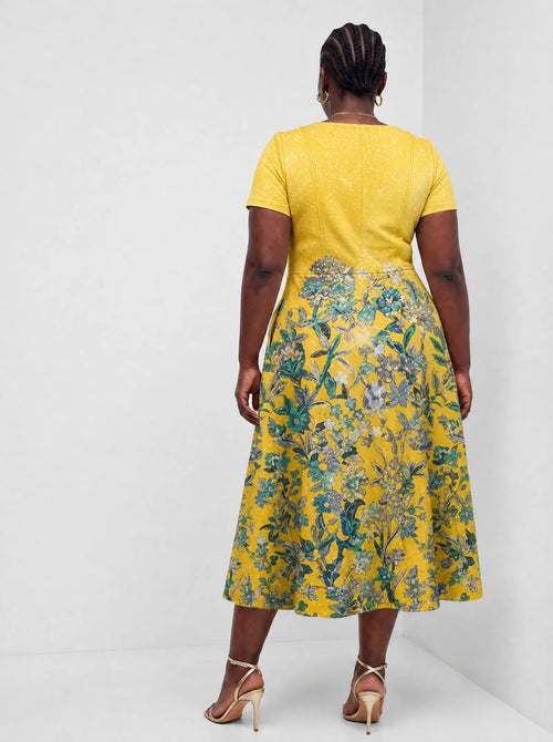 "Alfajiri" Sweetheart Midi Dress — back view on model