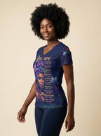 Blue Orchid V-neck T-shirt