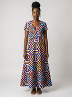 "Njia" Short Sleeve Maxi Dress