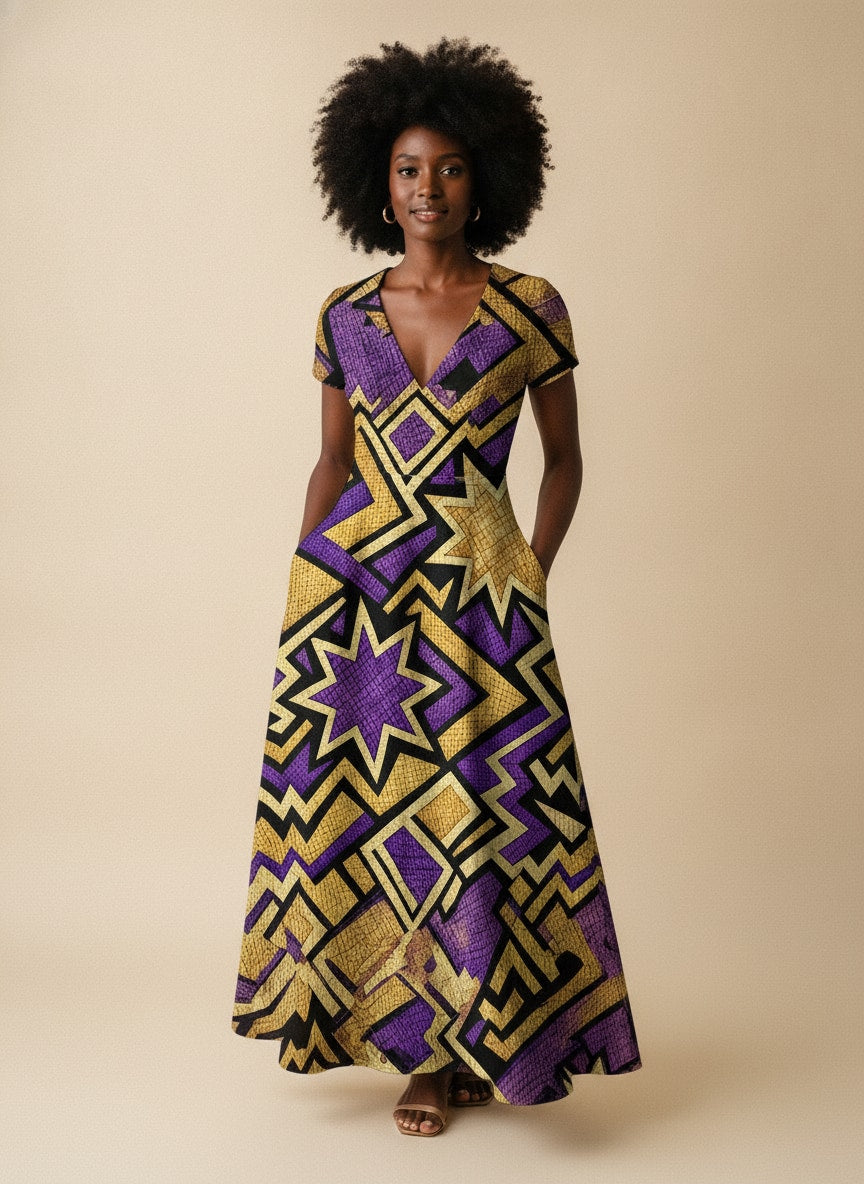 Sheba Short Sleeve Maxi Dress