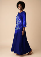 Black Woman Loved Long Sleeve Maxi Dress