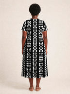 "Kuba" V Neck Midi Dress