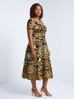 "Sahara" Sweetheart Midi Dress