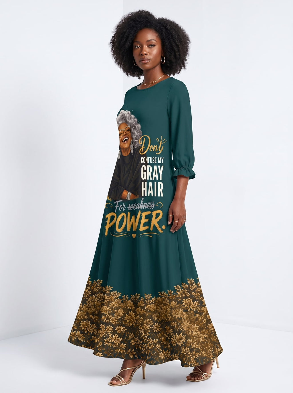 "Imara" Long Sleeve Maxi Dress