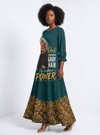 "Imara" Long Sleeve Maxi Dress