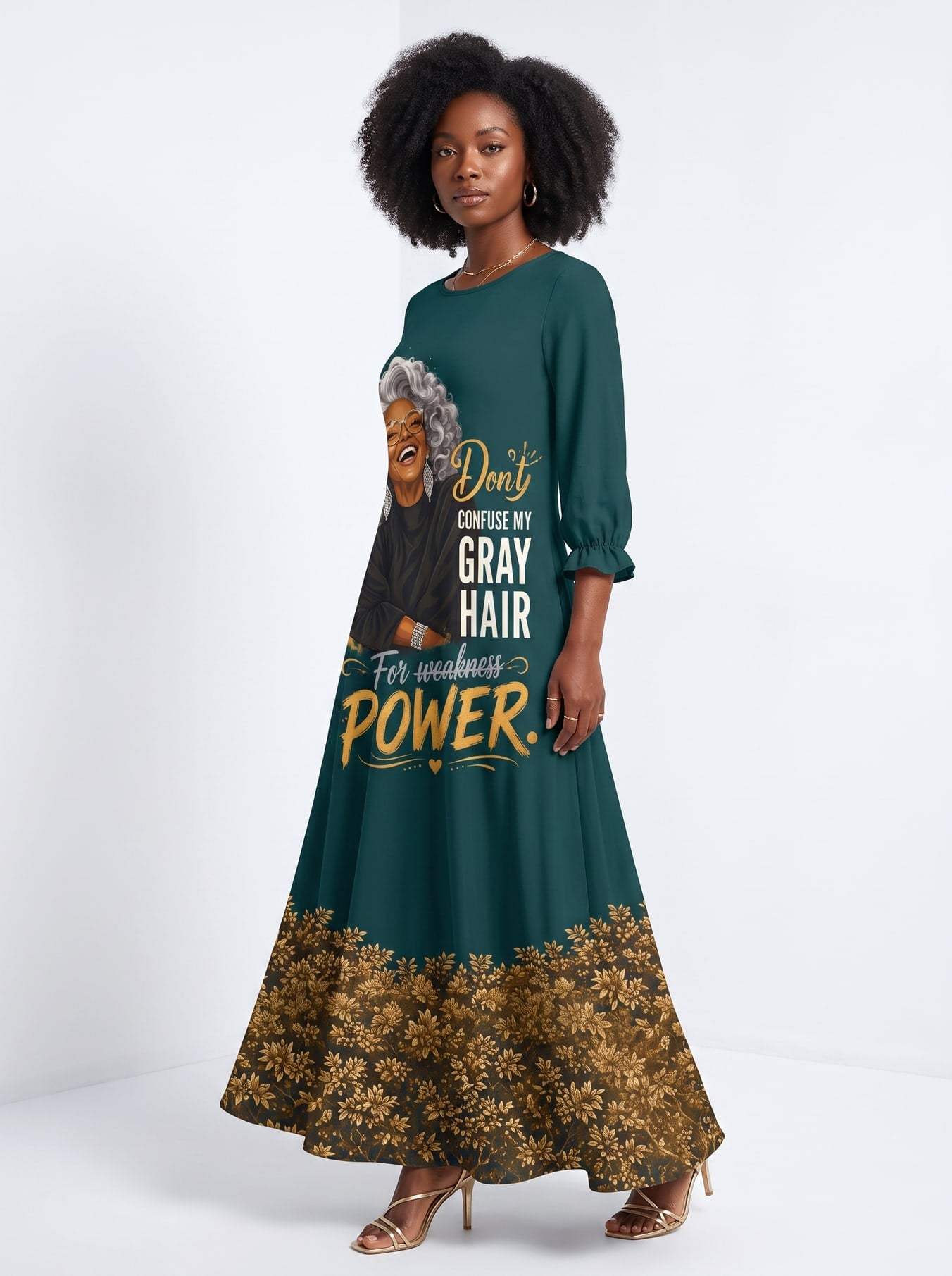 "Imara" Long Sleeve Maxi Dress